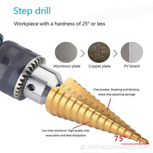 Ρυθμίστε την οπή Titanium Coating Hex Shank Drill Bit3